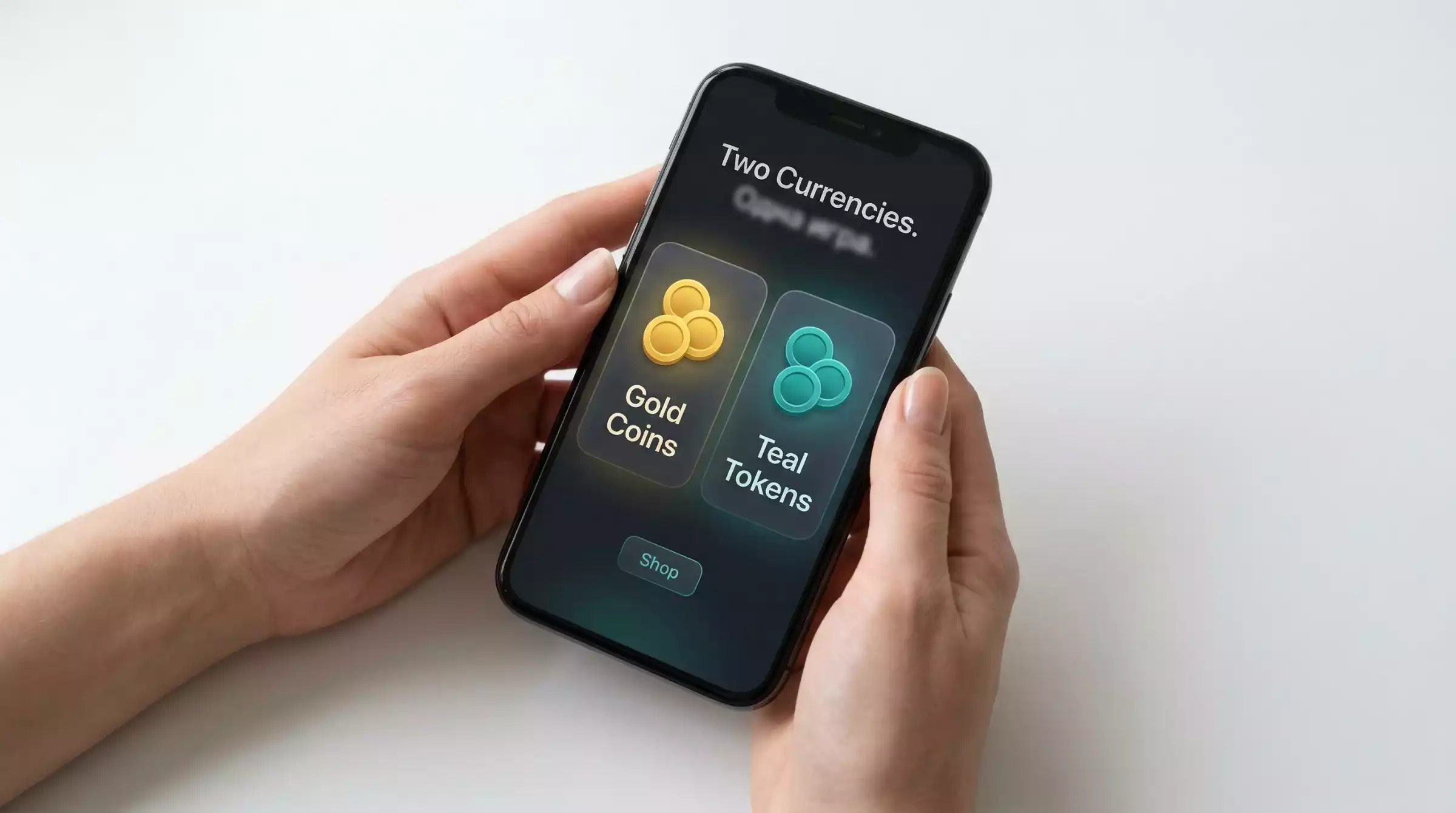 Virtual Gold Coins and Sweeps Coins displayed on smartphone screen