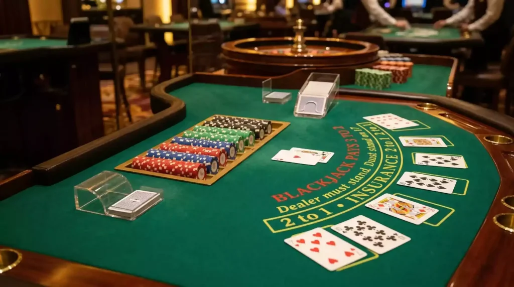 Blackjack and roulette table games at sweepstakes casinos